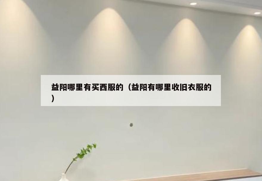 益阳哪里有买西服的(益阳有哪里收旧衣服的)