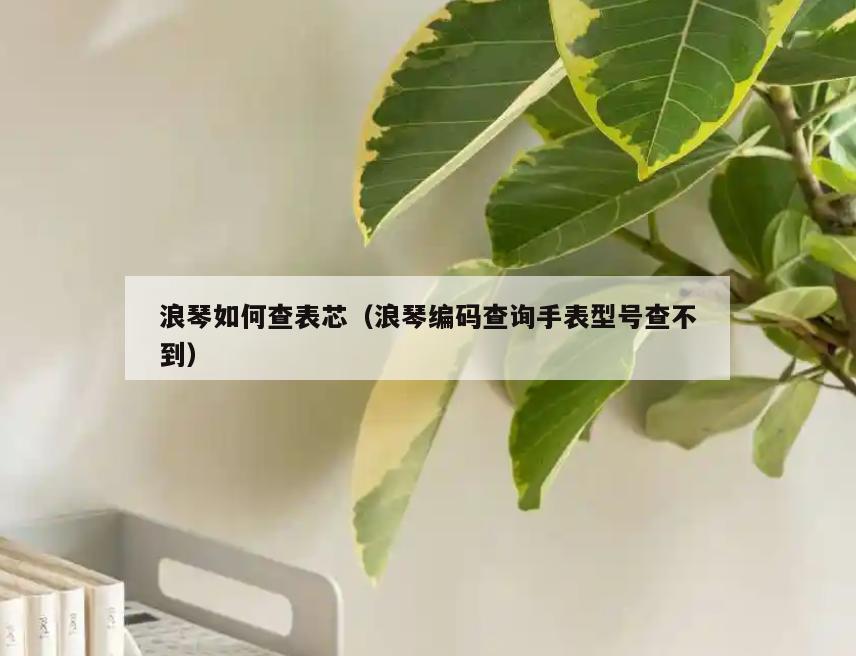 浪琴如何查表芯(浪琴编码查询手表型号查不到)
