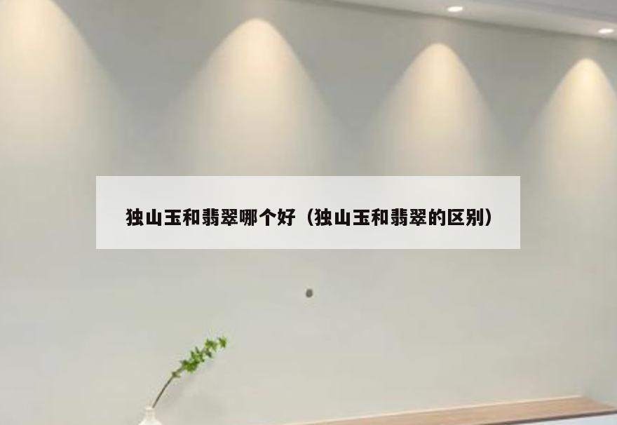 独山玉和翡翠哪个好(独山玉和翡翠的区别)