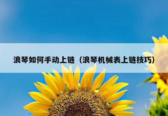 浪琴如何手动上链(浪琴机械表上链技巧)
