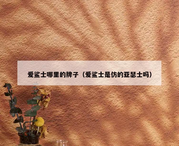 爱鲨士哪里的牌子(爱鲨士是仿的亚瑟士吗)