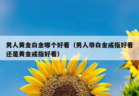男人黄金白金哪个好看(男人带白金戒指好看还是黄金戒指好看)