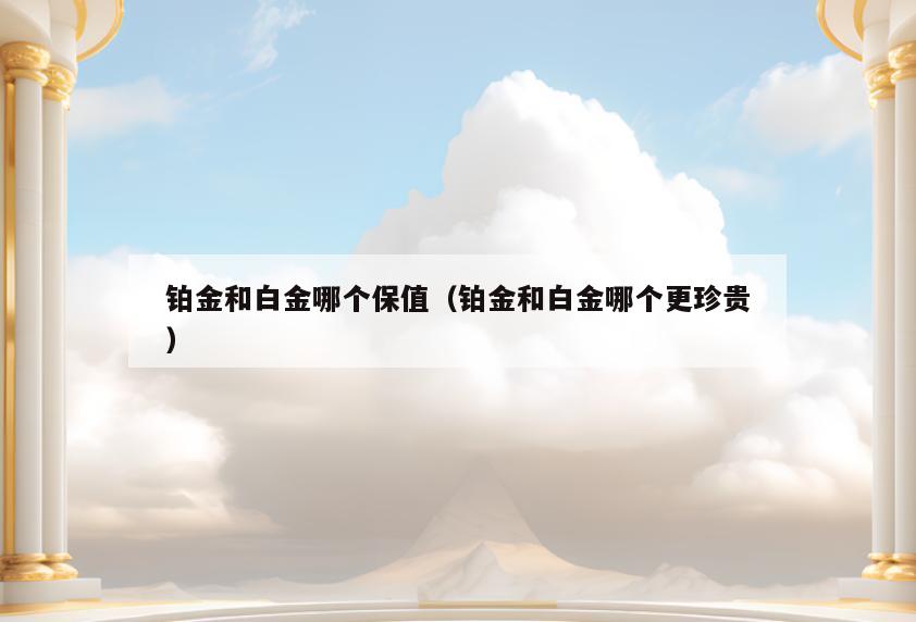 铂金和白金哪个保值(铂金和白金哪个更珍贵)