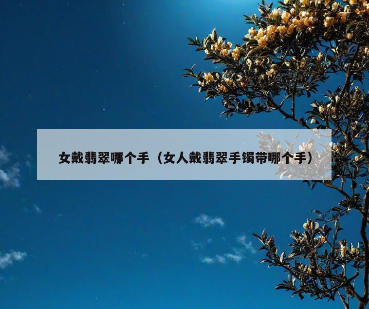 女戴翡翠哪个手(女人戴翡翠手镯带哪个手)