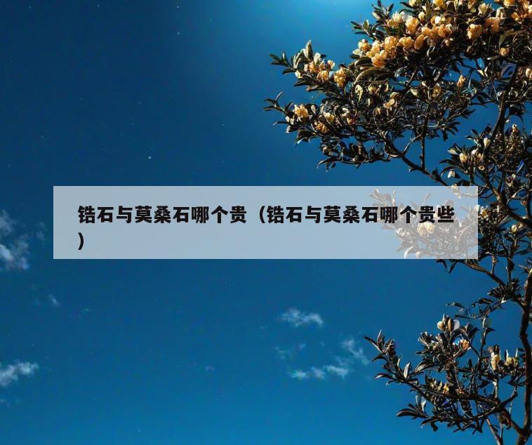 锆石与莫桑石哪个贵(锆石与莫桑石哪个贵些)