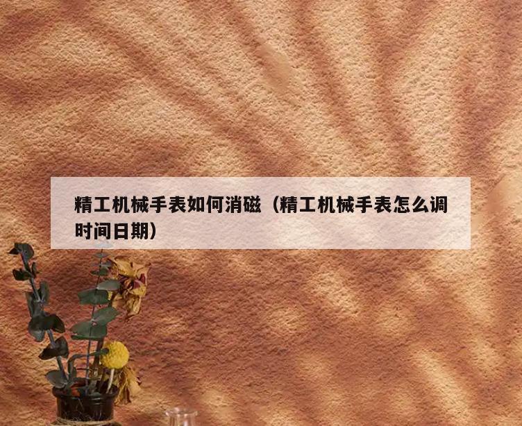 精工机械手表如何消磁(精工机械手表怎么调时间日期)