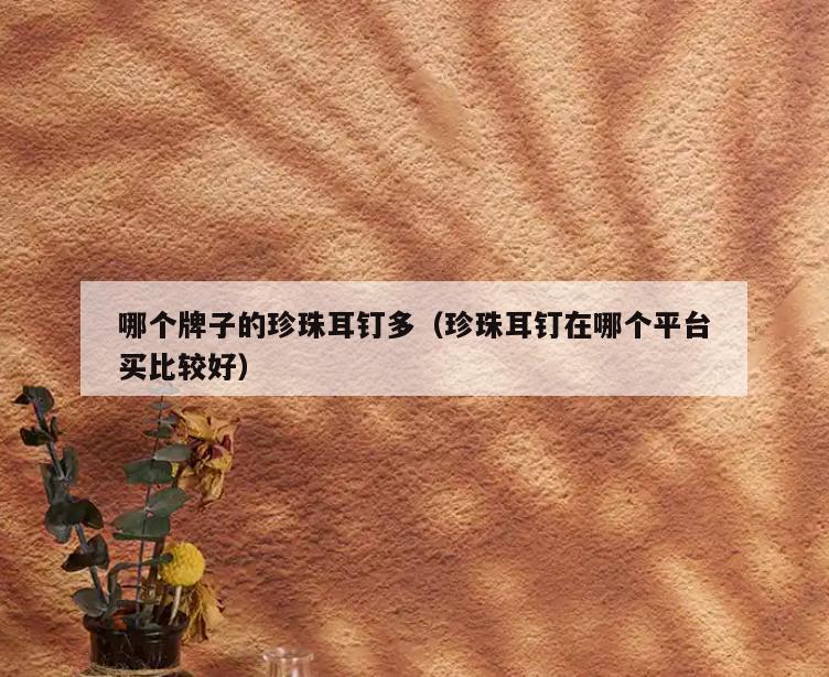 哪个牌子的珍珠耳钉多(珍珠耳钉在哪个平台买比较好)