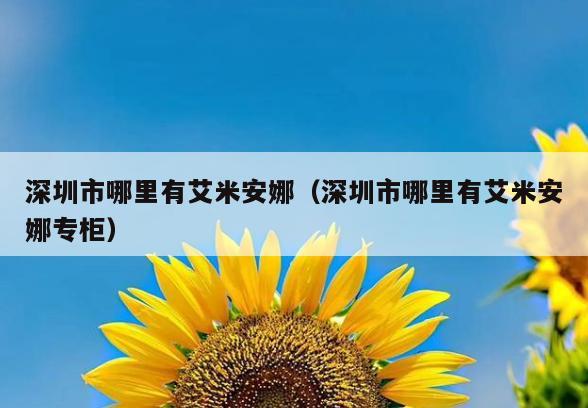深圳市哪里有艾米安娜(深圳市哪里有艾米安娜专柜)