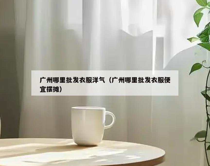 广州哪里批发衣服洋气(广州哪里批发衣服便宜摆摊)