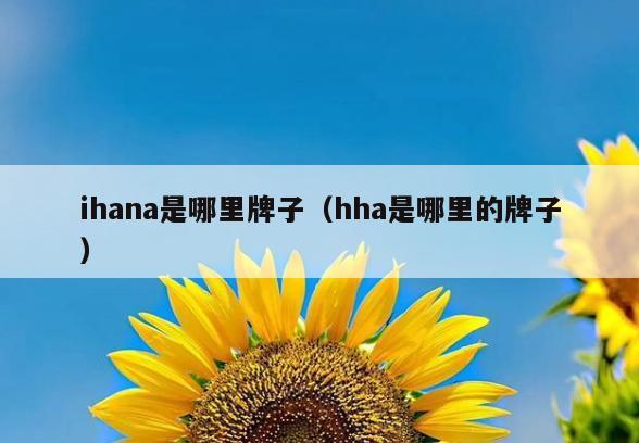 ihana是哪里牌子(hha是哪里的牌子)