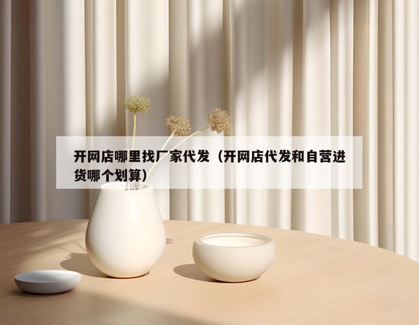 开网店哪里找厂家代发(开网店代发和自营进货哪个划算)