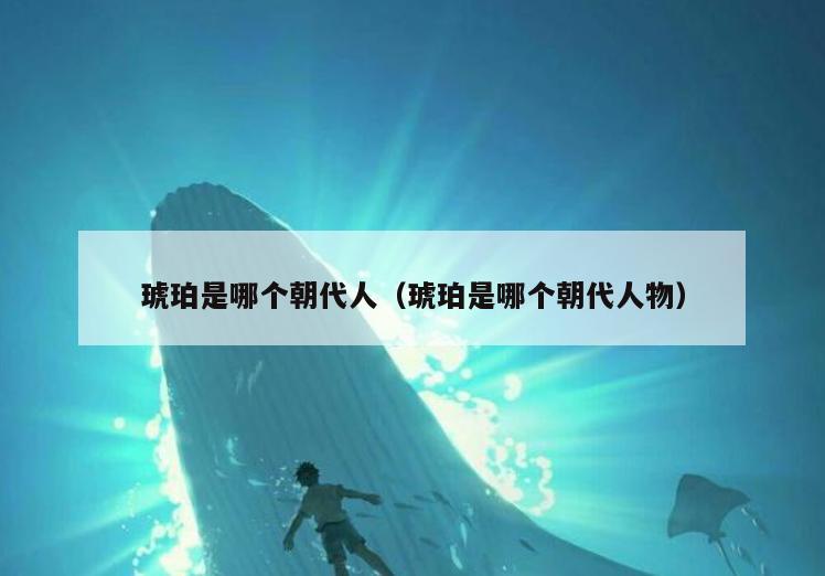 琥珀是哪个朝代人(琥珀是哪个朝代人物)