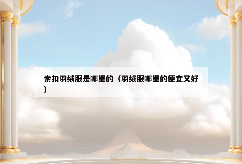 索扣羽绒服是哪里的(羽绒服哪里的便宜又好)