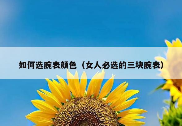 如何选腕表颜色(女人必选的三块腕表)