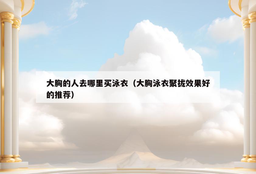 大胸的人去哪里买泳衣(大胸泳衣聚拢效果好的推荐)
