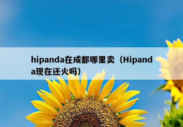 hipanda在成都哪里卖(Hipanda现在还火吗)