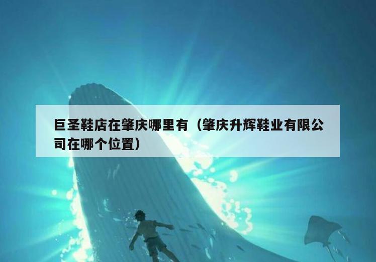 巨圣鞋店在肇庆哪里有(肇庆升辉鞋业有限公司在哪个位置)