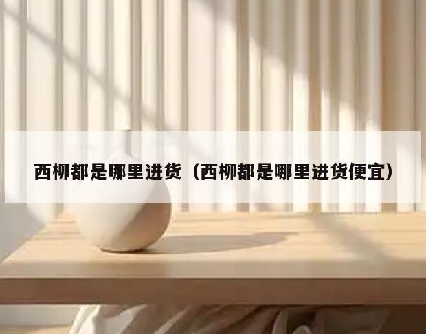 西柳都是哪里进货(西柳都是哪里进货便宜)