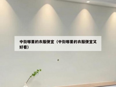 中街哪里的衣服便宜（中街哪里的衣服便宜又好看）