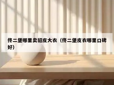 佟二堡哪里卖貂皮大衣（佟二堡皮衣哪里口碑好）