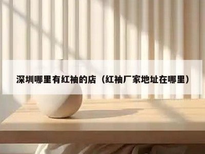 深圳哪里有红袖的店（红袖厂家地址在哪里）