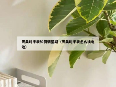 天美时手表如何调星期（天美时手表怎么换电池）