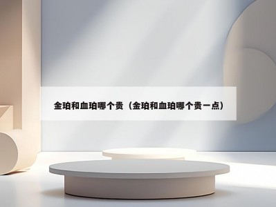 金珀和血珀哪个贵（金珀和血珀哪个贵一点）