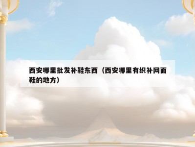 西安哪里批发补鞋东西（西安哪里有织补网面鞋的地方）
