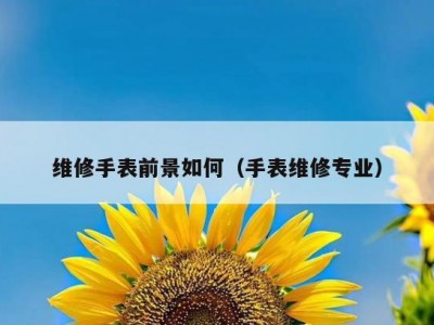 维修手表前景如何（手表维修专业）