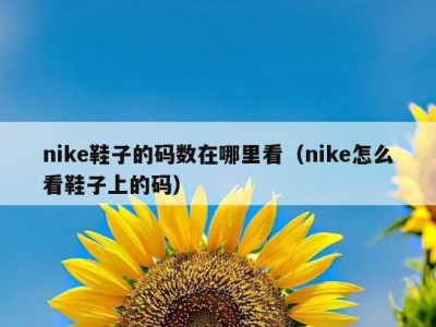 nike鞋子的码数在哪里看（nike怎么看鞋子上的码）