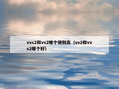 vvs2和vs2哪个级别高（vs2和vvs2哪个好）