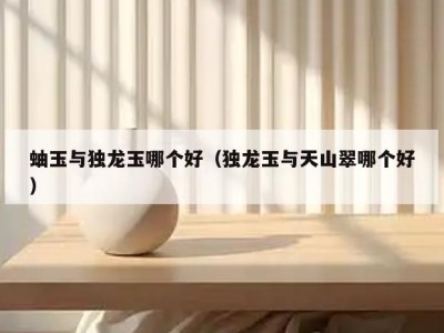 蚰玉与独龙玉哪个好（独龙玉与天山翠哪个好）