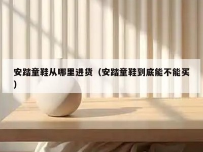 安踏童鞋从哪里进货（安踏童鞋到底能不能买）
