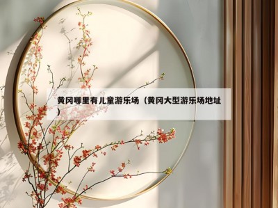 黄冈哪里有儿童游乐场（黄冈大型游乐场地址）