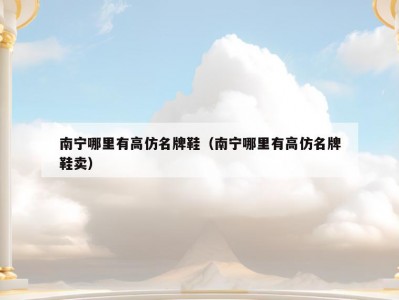 南宁哪里有高仿名牌鞋（南宁哪里有高仿名牌鞋卖）