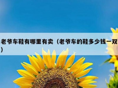 老爷车鞋有哪里有卖（老爷车的鞋多少钱一双）