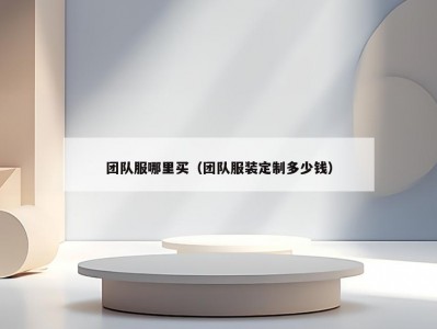 团队服哪里买（团队服装定制多少钱）