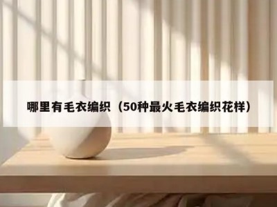 哪里有毛衣编织（50种最火毛衣编织花样）