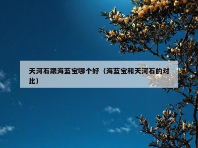 天河石跟海蓝宝哪个好（海蓝宝和天河石的对比）