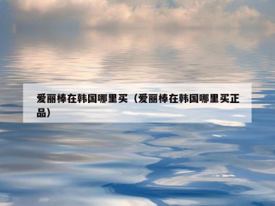 爱丽棒在韩国哪里买（爱丽棒在韩国哪里买正品）