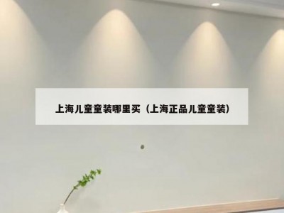 上海儿童童装哪里买（上海正品儿童童装）