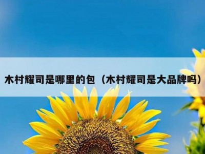 木村耀司是哪里的包（木村耀司是大品牌吗）