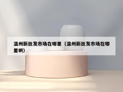 温州新批发市场在哪里（温州新批发市场在哪里啊）