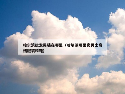 哈尔滨批发男装在哪里（哈尔滨哪里卖男士高档服装和鞋）