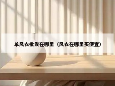 单风衣批发在哪里（风衣在哪里买便宜）