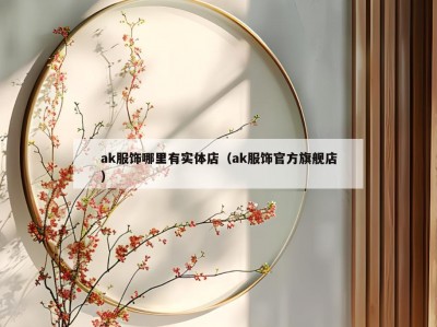 ak服饰哪里有实体店（ak服饰官方旗舰店）