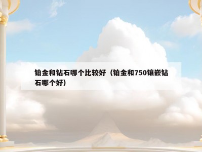 铂金和钻石哪个比较好（铂金和750镶嵌钻石哪个好）