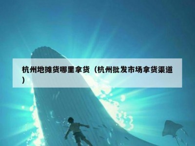 杭州地摊货哪里拿货（杭州批发市场拿货渠道）
