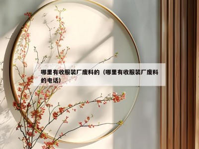 哪里有收服装厂废料的（哪里有收服装厂废料的电话）