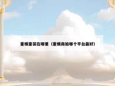 童模童装在哪里（童模商拍哪个平台最好）